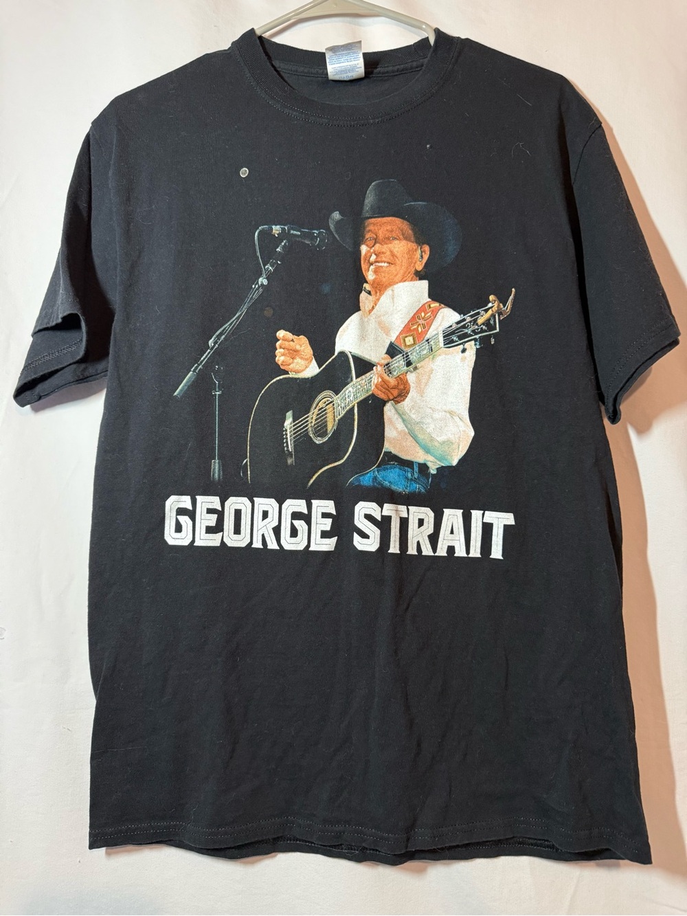 George Strait 2023 Tour T Shirt Mens M Codigo 1530 Concert Country Music Black
